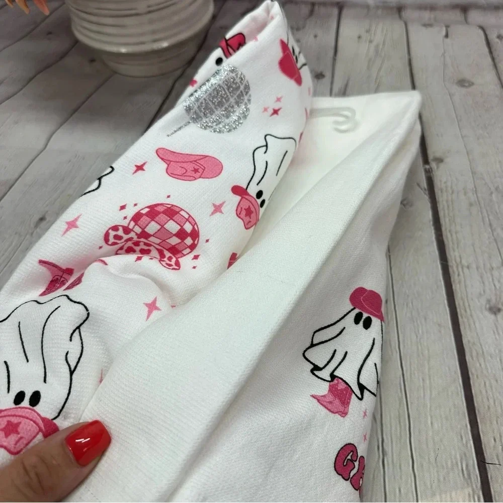 NWT kitchen towel halloween cowgirl western ghosts 